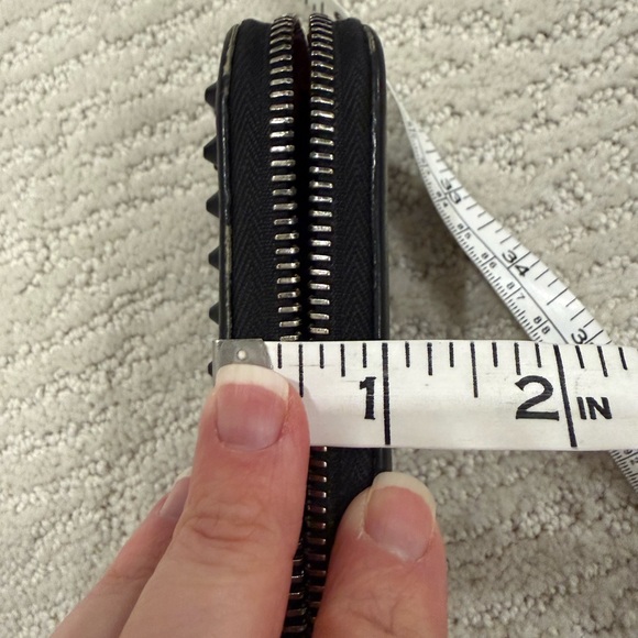 Christian Louboutin studded card coin wallet black red - Picture 15 of 15